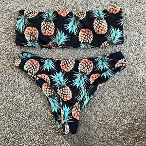 Shein pineapple swimsuit size small